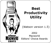 Best Productivity Utility - 2002 Macworld Editors' Choice Awards