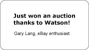 Just won an auction thanks to Watson